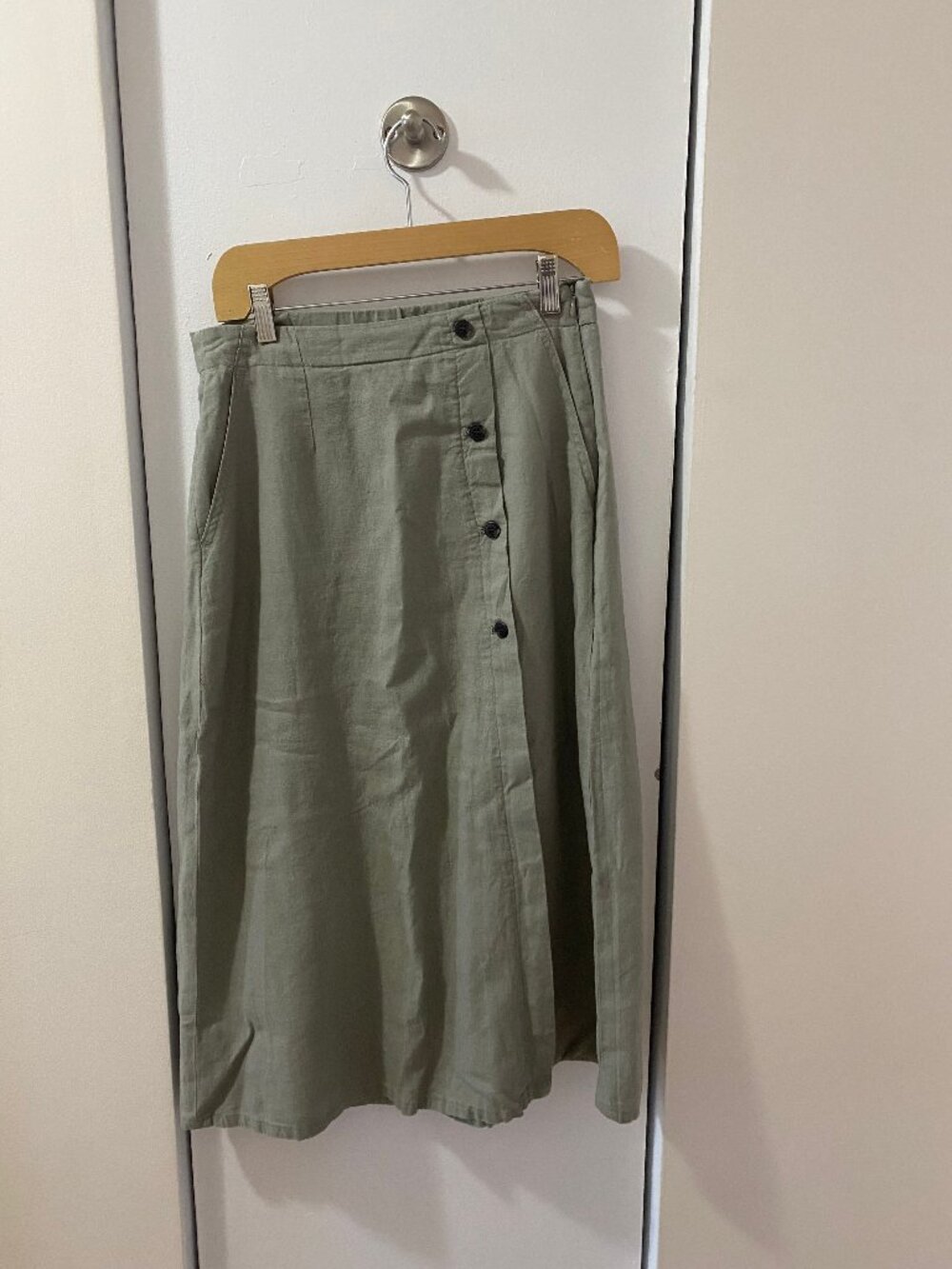 Vintage style linen midi skirt M - Picture 1 of 7